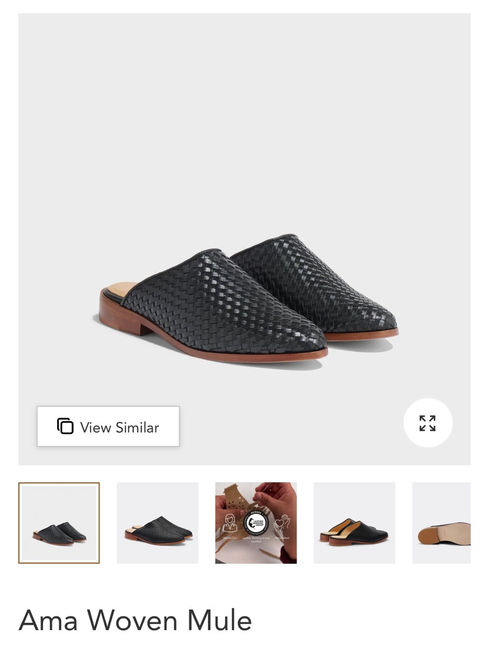 Nisolo Black Woven Leather Mule